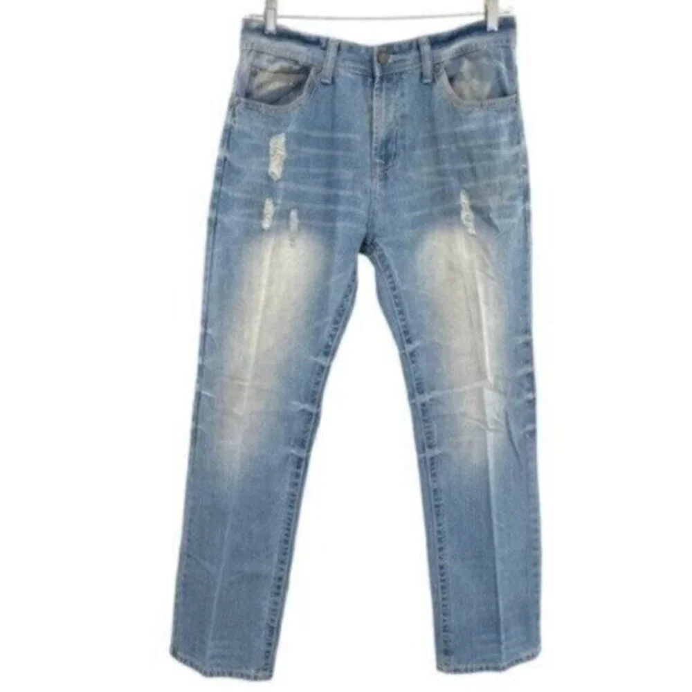 Buckle Black Men’s Relaxed Fit Ripped Distressed Jeans